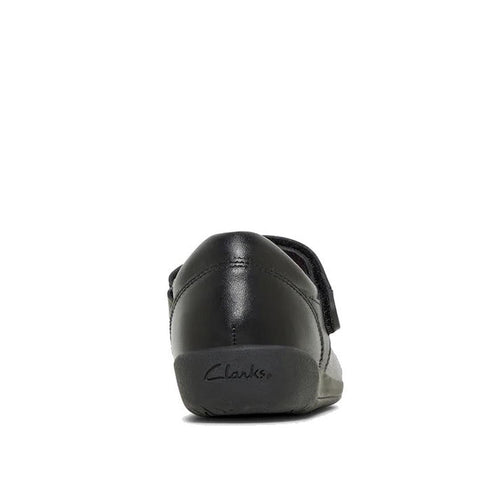 Clarks - Bianca D Fit Narrow Width Velcro Leather School Shoes Mary Jane